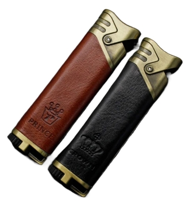 Picture of Lighters Metal Body With Leathers Creative Refillable Windproof Gas Lighters Picture of Lighters Metal Body With Leathers Creative Refillable Windproof Gas Lighters