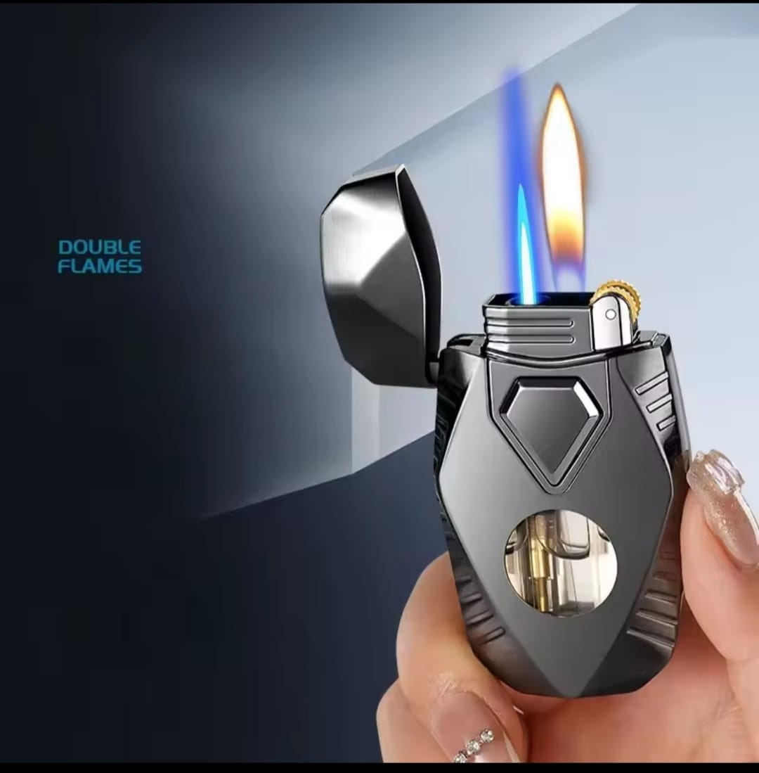 Picture of Lighters Double Flames Windproof Cigarette Lighter Mini Butane Gas Lighter Picture of Lighters Double Flames Windproof Cigarette Lighter Mini Butane Gas Lighter