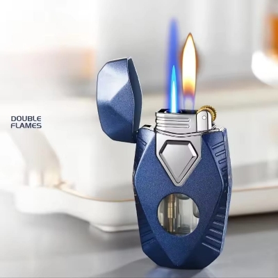 Picture of Lighters Double Flames Windproof Cigarette Lighter Mini Butane Gas Lighters Picture of Lighters Double Flames Windproof Cigarette Lighter Mini Butane Gas Lighters
