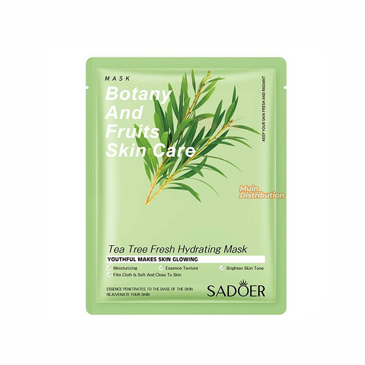 Picture of SADOER Botany And Fruits Facial Mask Tea Tree Freshen Hydrating Sheet Mask - 1Pcs