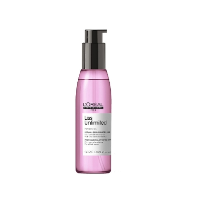 Picture of Loreal Professionnel Serie Expert Hair Serum 125ml Liss Unlimited Primrose Oil Blow Dry Serum For Frizz-Free Hair (International)