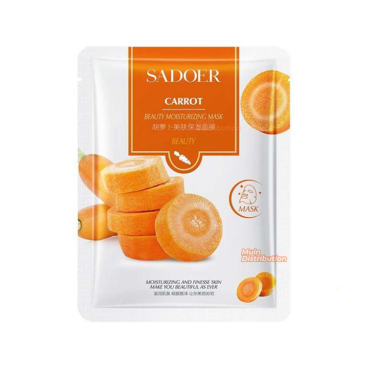 Picture of SADOER Carrot Beauty Moisturizing Facial Mask Sheet Mask - 1pcs