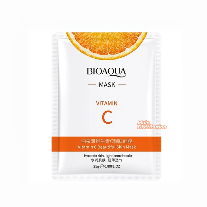 Picture of BIOAQUA Vitamin C Rejuvenating Facial Mask Hydrate Skin Light Breathable Sheet Mask - 1Pcs