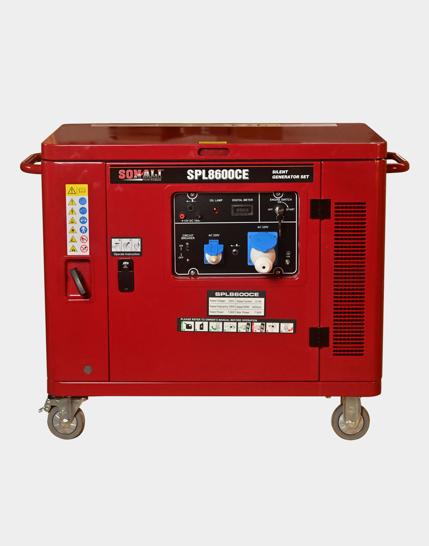 SONALI 7.5KW Soundproof Auto Start Generator SPL8600CEA With ATS