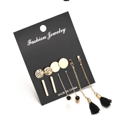 Picture of 5 Pairs of earring Set stylish and modern collection- Earrings