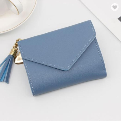 Picture of Ladies clutch purse Wallet Leather Tassel Women Wallet Small Cute Wallet PU Trifold Card Holder Short Purse For Woman