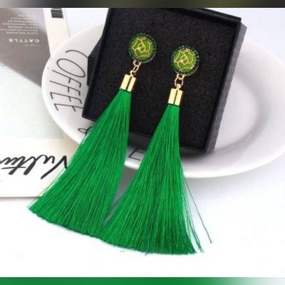 Picture of Fashion Metal Long Fantastic Drop Tassel Earring Set For Women'S Fashion - Ear Ring - Ear Ring - কানের দুল - Earrings For Girls