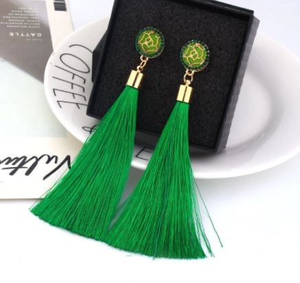Picture of Fashion Metal Long Fantastic Drop Tassel Earring Set For Women'S Fashion - Ear Ring - Ear Ring - কানের দুল - Earrings For Girls