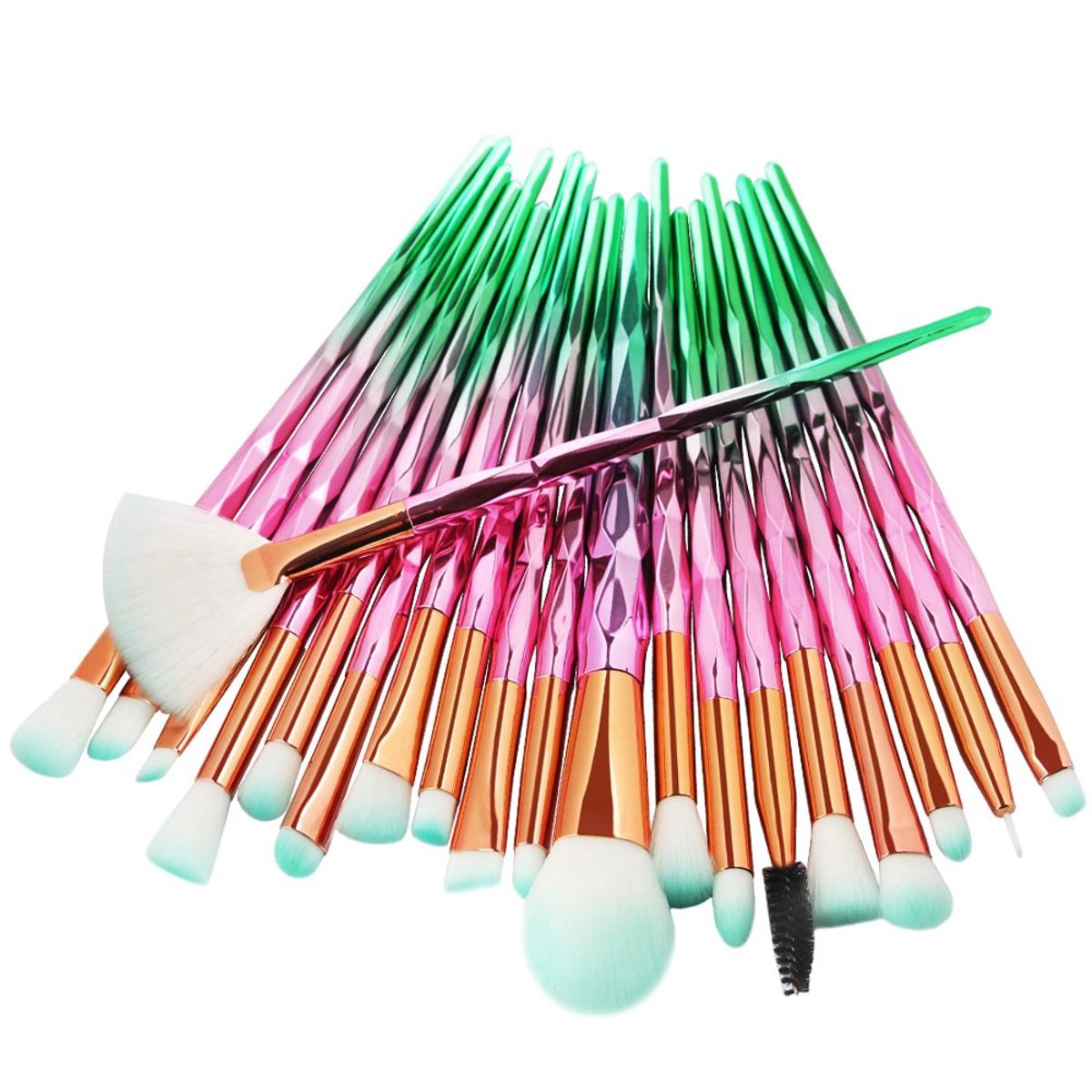 Picture of 20Pcs Makeup Brushes Set Beauty Make Up Tool Cosmetic Powder Foundation Blending Eye Shadow Eyebrow Eyelash Brush - Makeup Brush Set