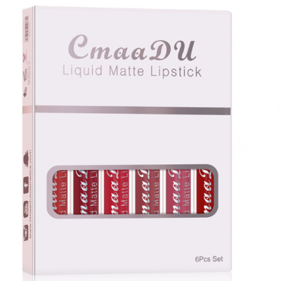 Picture of CmaaDu 6pcs/set Matte Velvet Non-Stick Cup Waterproof Not Easy To Swap Makeup Lipstick Long Lasting Lip Gloss Set - Lipstick - Lipstick Set
