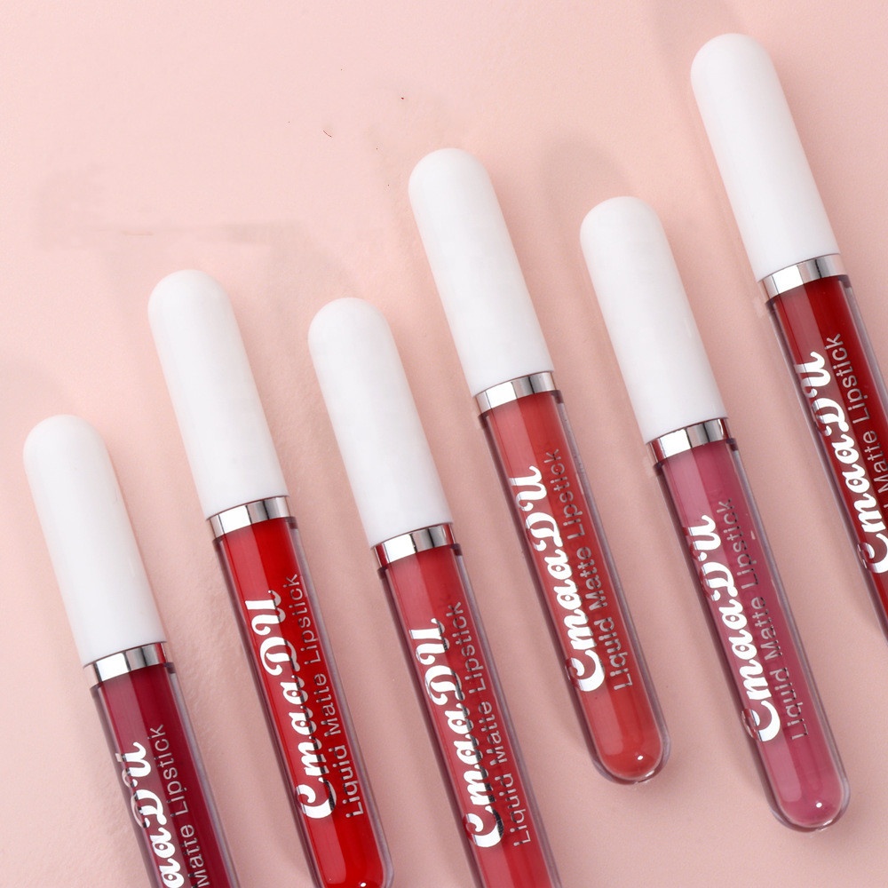 Picture of CmaaDu 6pcs/set Matte Velvet Non-Stick Cup Waterproof Not Easy To Swap Makeup Lipstick Long Lasting Lip Gloss Set - Lipstick - Lipstick Set