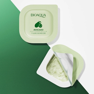 Picture of Bioaqua 8 Pcs/set Avocado Extract Clearing Mud Cream Msk Moisturizing Oil-Control Acne Relief Smear Msk