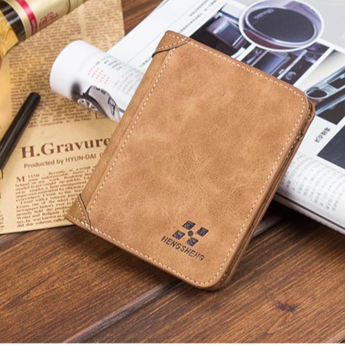 Picture of Hengsheng Men's wallet PU Leather thin fashion casual vertical fashion wallet - Wallet For Men - Money Bag For Men - মানি ব্যাগ
