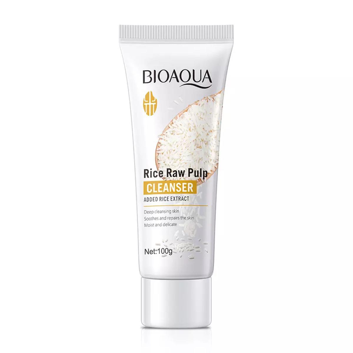 Picture of BIOAQUA Deep Cleansing Rice Raw Pulp Foam Facial Cleanser- 100g - Face Wash