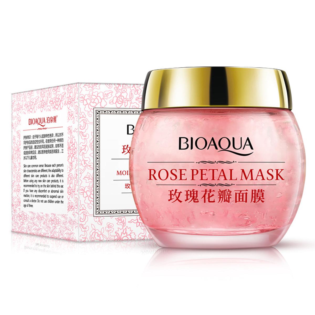 Picture of Bioaqua rose petal mask pore cleaner moisturizing face mask- 120g