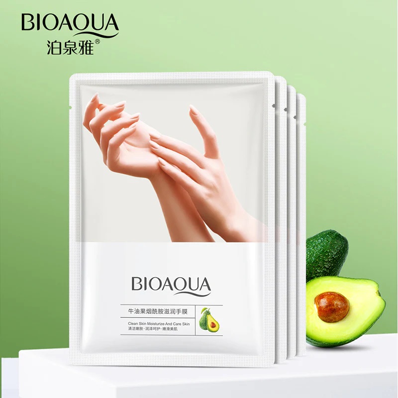 Picture of Bioaqua Moisturizing Avocado Niacinamide Hand Sheet Mask- 1 Pair