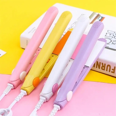 Picture of Mini Hair-Straightener Flat Iron, Ceramic Hair Straightener Dry and Wet Thermostatic Electric mini Curling Iron
