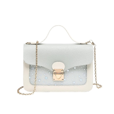 Picture of Understated -Craftsmanship and Trendy -Square Star Sequin Messenger Stylish Crossbody Bag for Women- Grey- Progressively Better