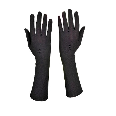 Picture of Hand socks for women Muslim hijab gloves and hat muja for girls- Black