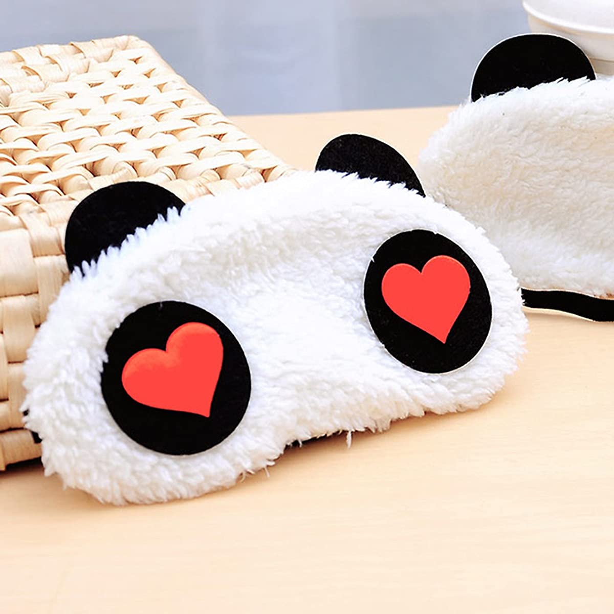 Picture of Panda Face Soft Eye Sleeping Mask Heart Shape