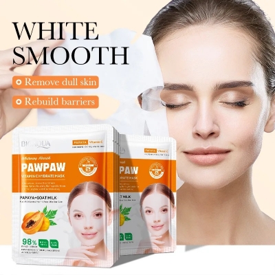 Picture of BIOAQUA Nourish PAWPAW Papaya Vitamin C Hydrate Sheet Mask- 25g
