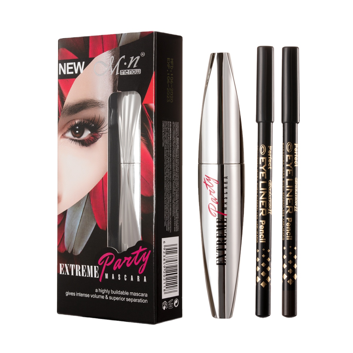 Picture of Menow M322 Waterproof Mascara Private Label Mascara 4d Mascara- 10g (Buy One Mascara Get 2 Eyeliner Free)