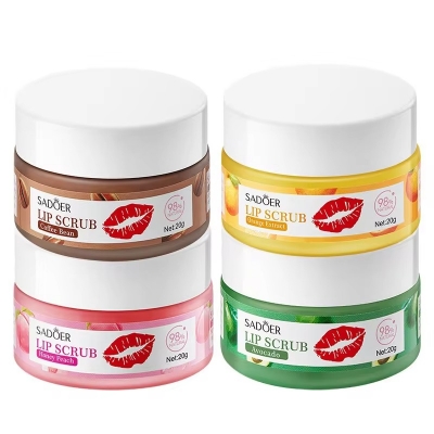 Picture of SADOER Honey Peach Coffee Bean & Avocado Lip Scrub- 20g