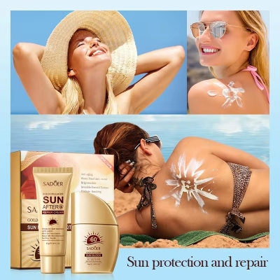 Picture of SADOER Gold Collagen Sun Protection & After Sun Repair Cream Kit- 2 Pcs/Set