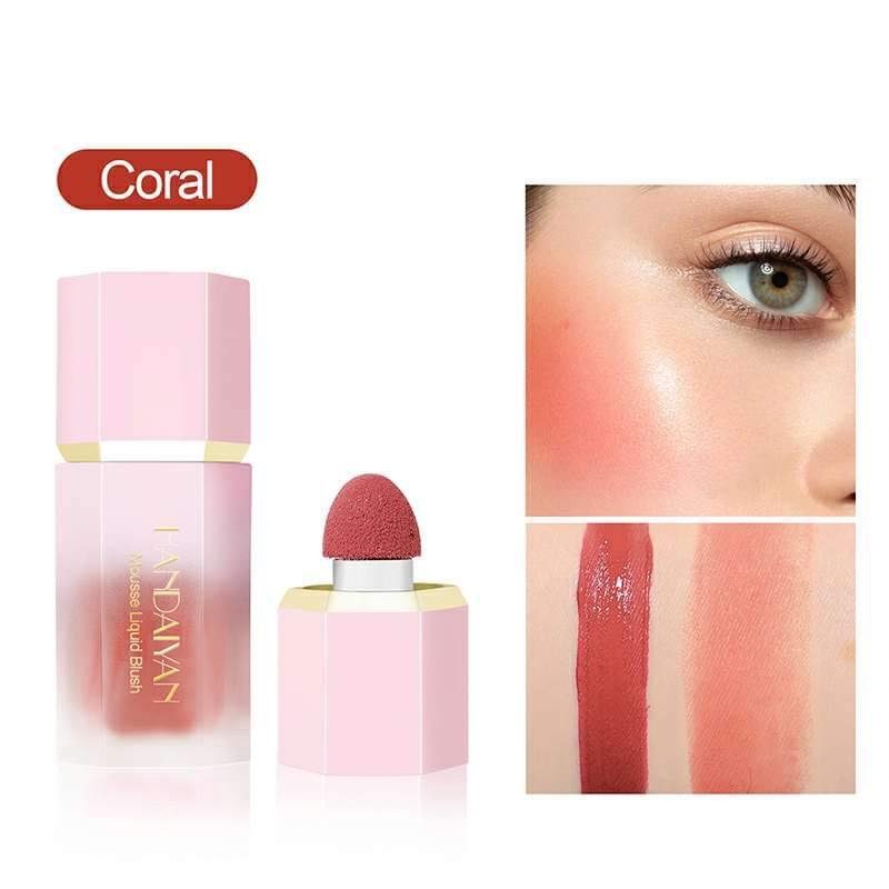 Picture of HANDAIYAN Mousse Liquid Blush with Fine Glitter- #3 Coral