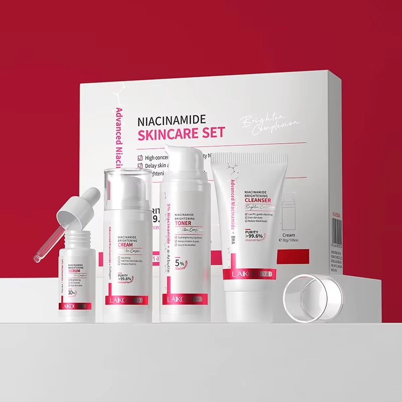 Picture of LAIKOU Pro Niacinamide Moisturizing & Skin Aging Skin Care 4 Pcs Set- 147ml