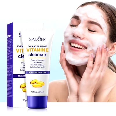 Picture of SADOER Evening Primrose Vitamin E Moisturizing Deep Cleansing Face Cleanser- 100g