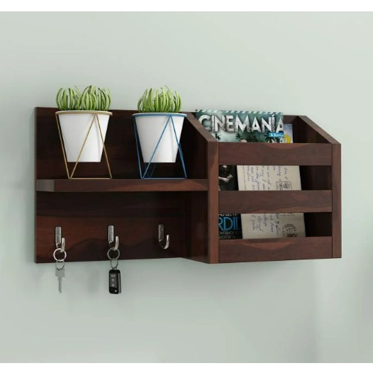 Picture of Lavish Wall Shelf with Key Holder Stylish Wall Organizer for Home Decor