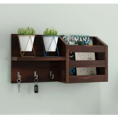 Picture of Lavish Wall Shelf with Key Holder Stylish Wall Organizer for Home Decor