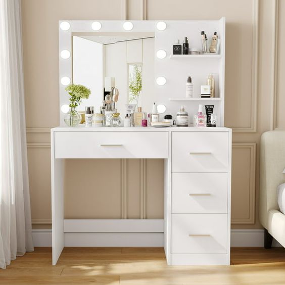 Picture of Lavish Dressing Table with 10 LED Light length 42inch, height 4.5ft, depth 16inch