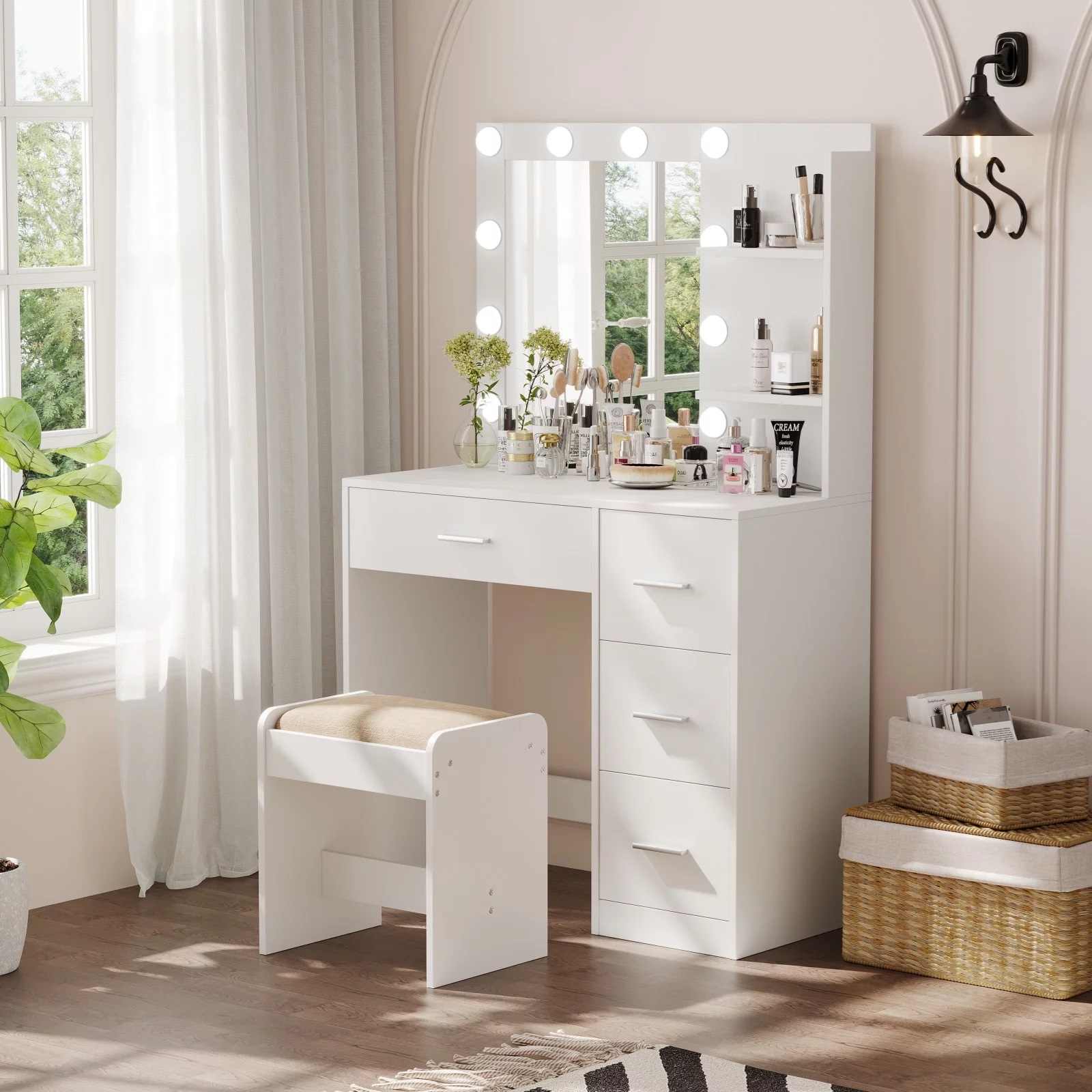 Picture of Lavish Dressing Table with 10 LED Light length 42inch, height 4.5ft, depth 16inch