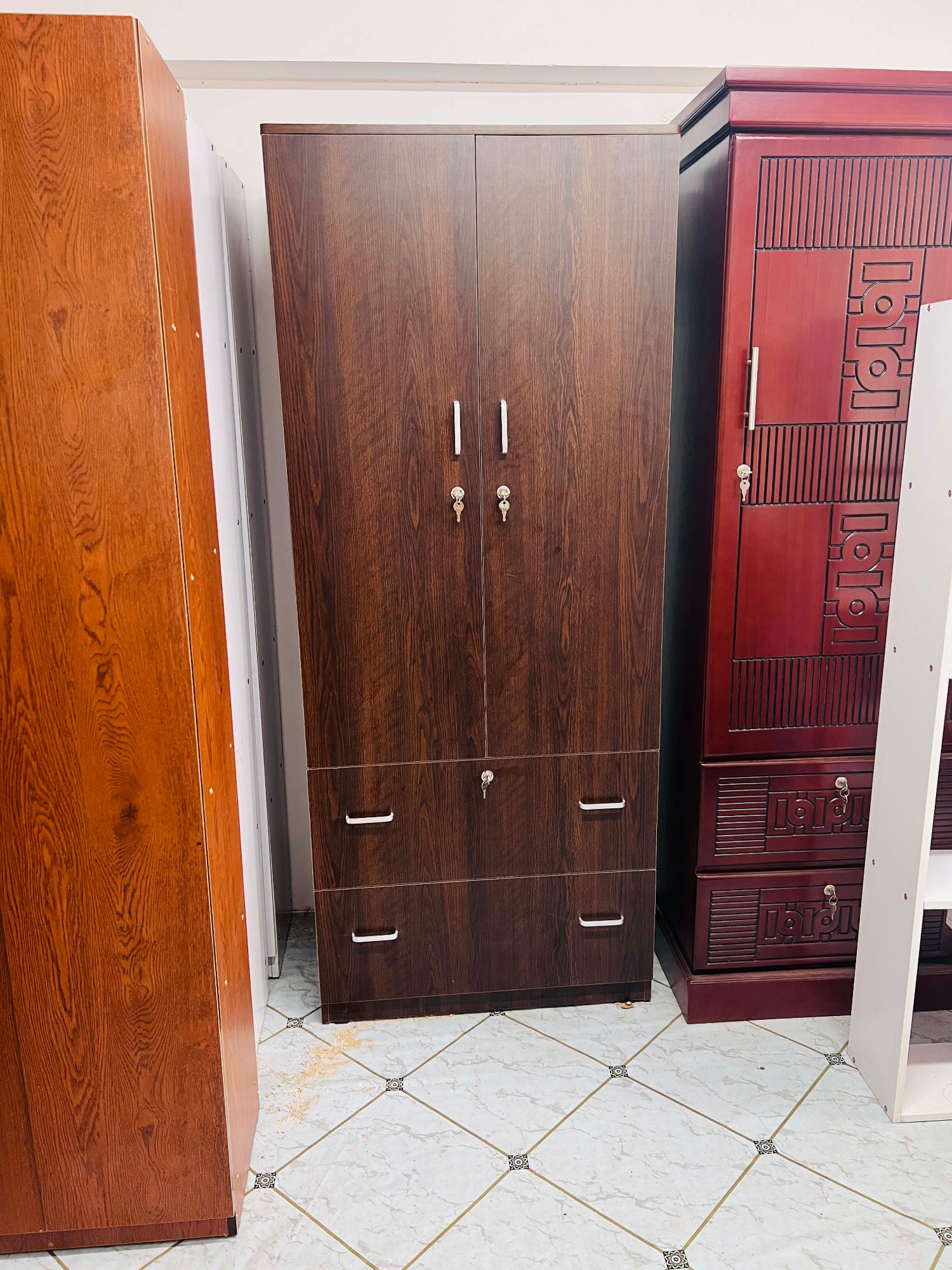 Picture of Laavish 2 Door Almira Length 30inch Height 6ft Depth 16inch