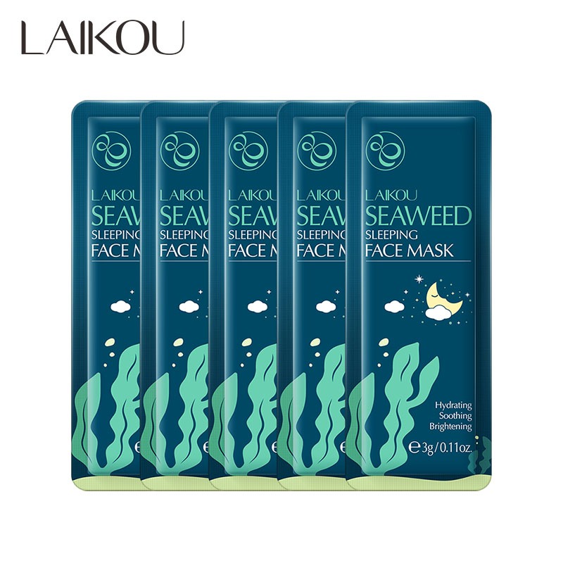 Picture of LAIKOU 5 Pcs/Set Seaweed Hydrating & Soothing Sleeping Mask- 3g/Each