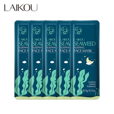 Picture of LAIKOU 5 Pcs/Set Seaweed Hydrating & Soothing Sleeping Mask- 3g/Each
