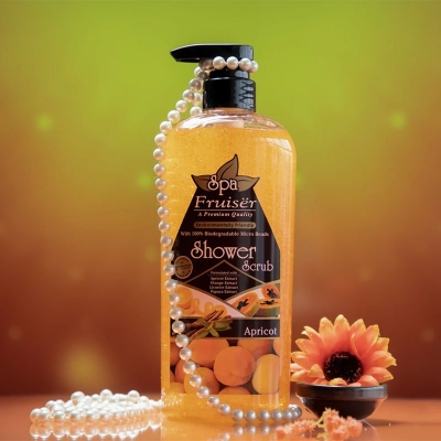 Picture of International Malaysian product Body wash Shower scrub SPA Apricot used for male / female- 730 ml