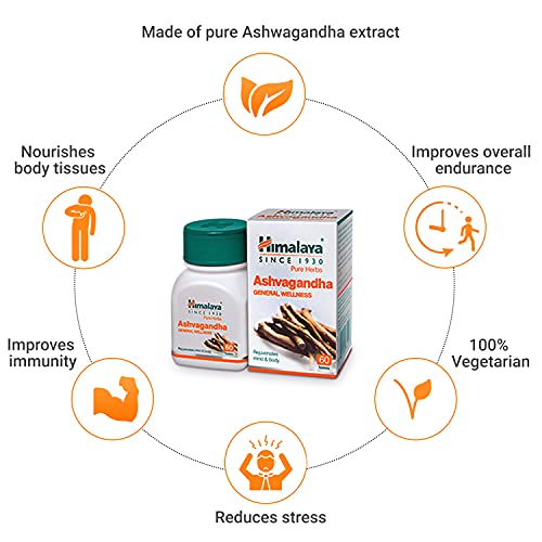 Picture of Himalyawellnessbd | Ashvagandha | Net Quantity 60 Count | Stress Relief | Rejuvenates Mind & Body