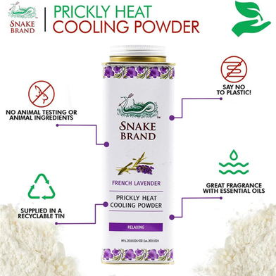 Picture of Snake Brand French Lavender Prickly Heat Powder (Thailand) 50gm