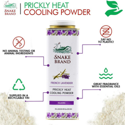 Picture of Snake Brand French Lavender Prickly Heat Powder (Thailand) 50gm