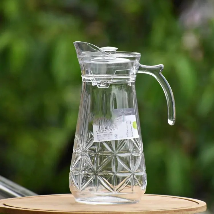 Picture of Water Jug water Pitchers with Lid Glass Matarial -1.8L Cutter Design Imported