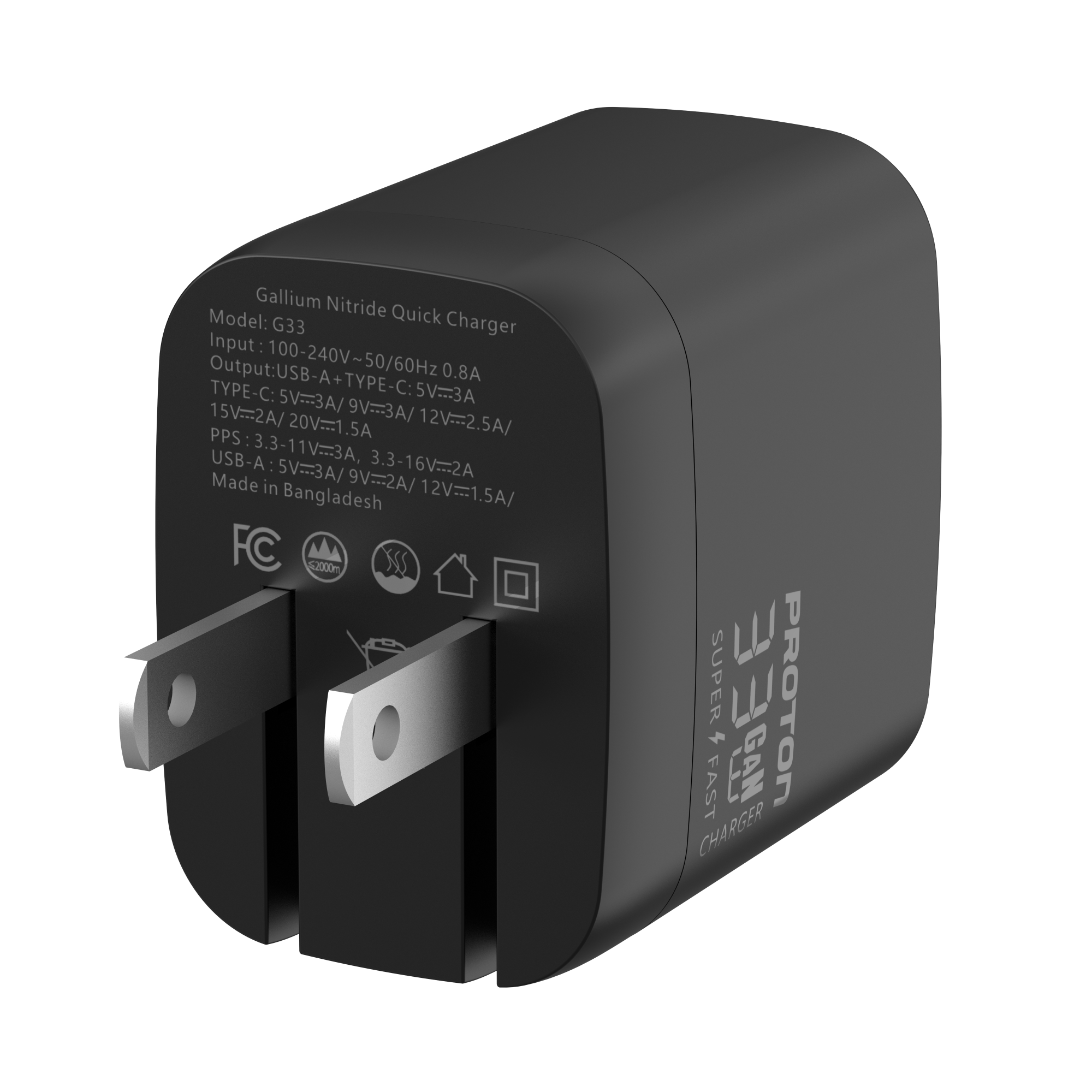 Picture of Proton Mobile Charger RE- 33W GAN Charger Dual Port G33