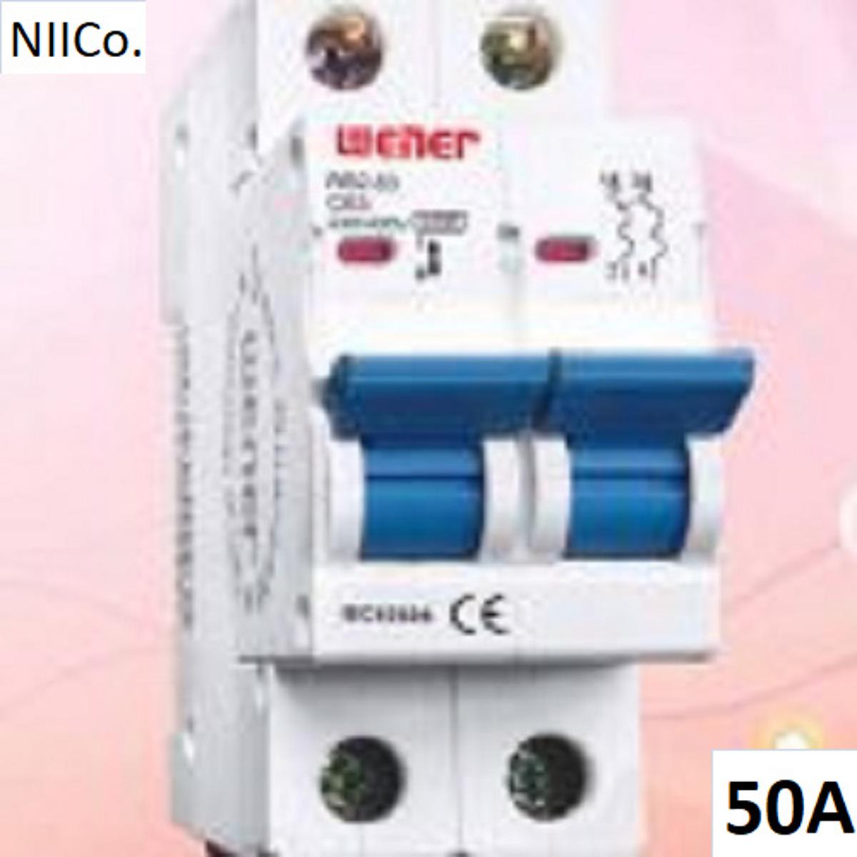 Picture of Circuit Breaker Wener MCB-Double Pole 50A