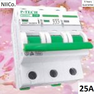 Picture of P-TECH  MCB-Circuit Breaker -Triple Pole 25Amp (5 years Warranty)