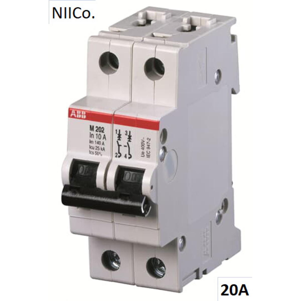 Picture of ABB Circuit Breaker Heavy Duty - MCB-Double Pole 20A