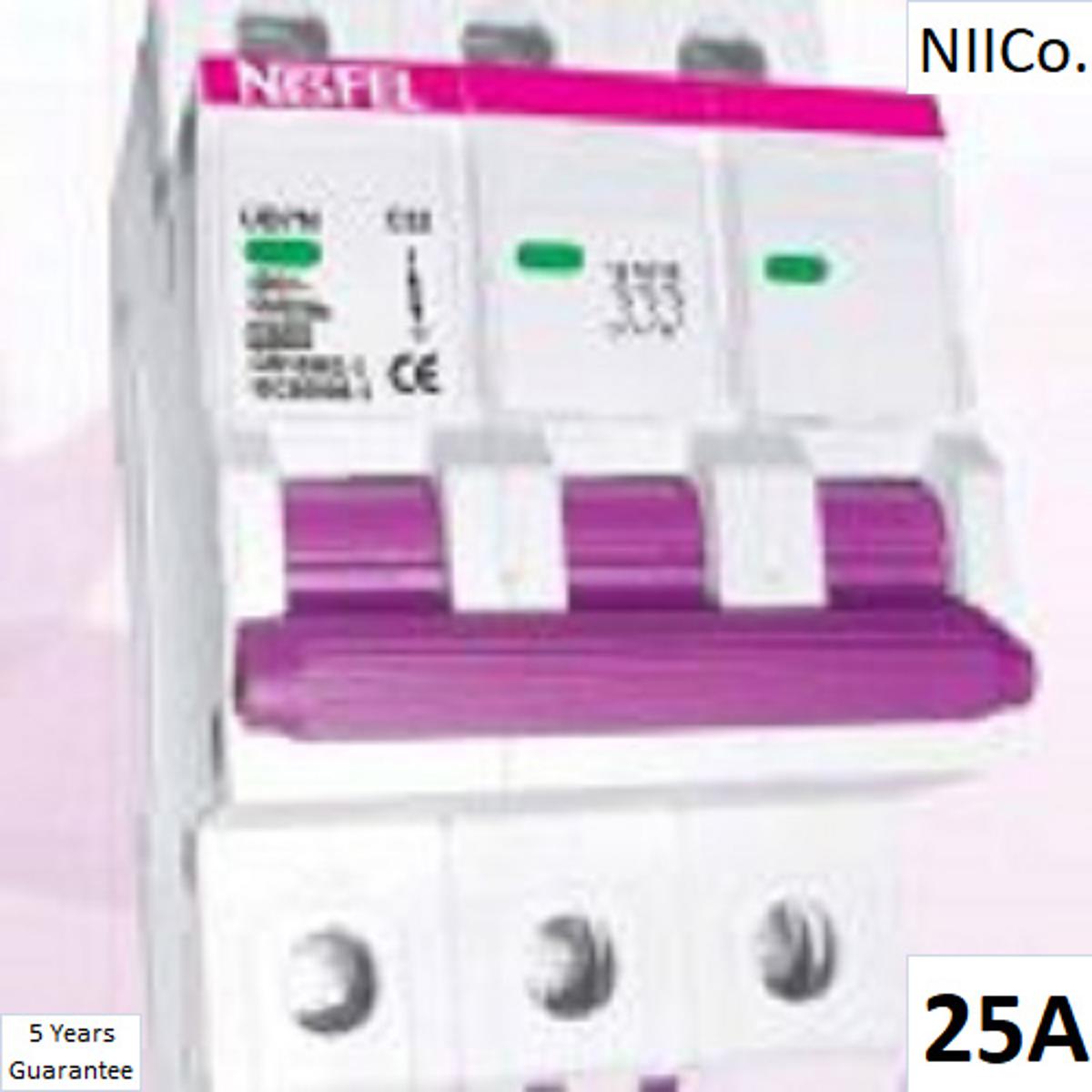 Picture of Circuit Breaker  NESFEL  MCB-Triple Pole 25A