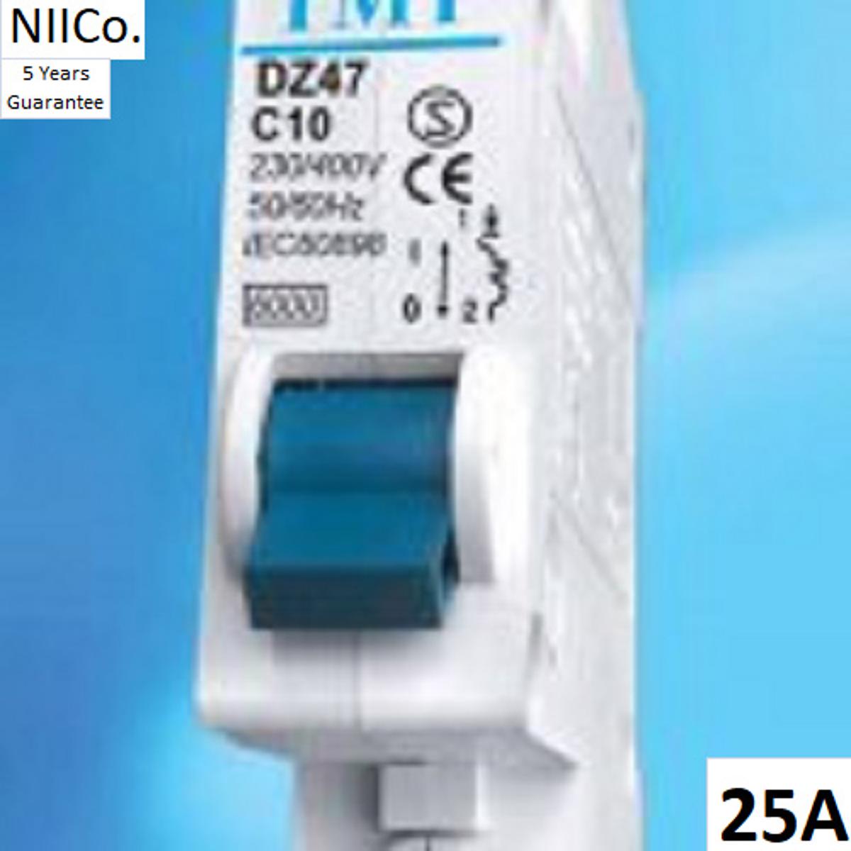 Picture of TMT MCB-Circuit Breaker  -Single Pole 25Amp(5 Years Warranty)