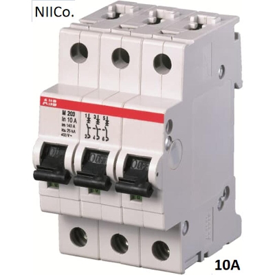 Picture of ABB Circuit Breaker Heavy Duty- MCB-Triple Pole 10 A( Made In Germany)